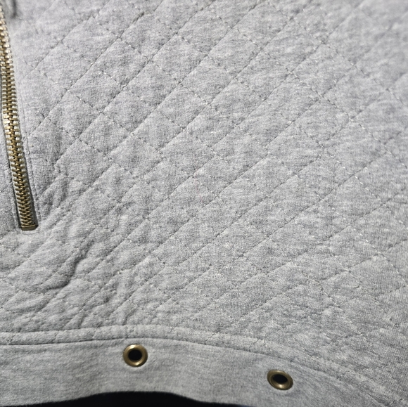 Blair Women's Light Gray Quilted Vest Size Med - Picture 3 of 6